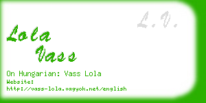 lola vass business card